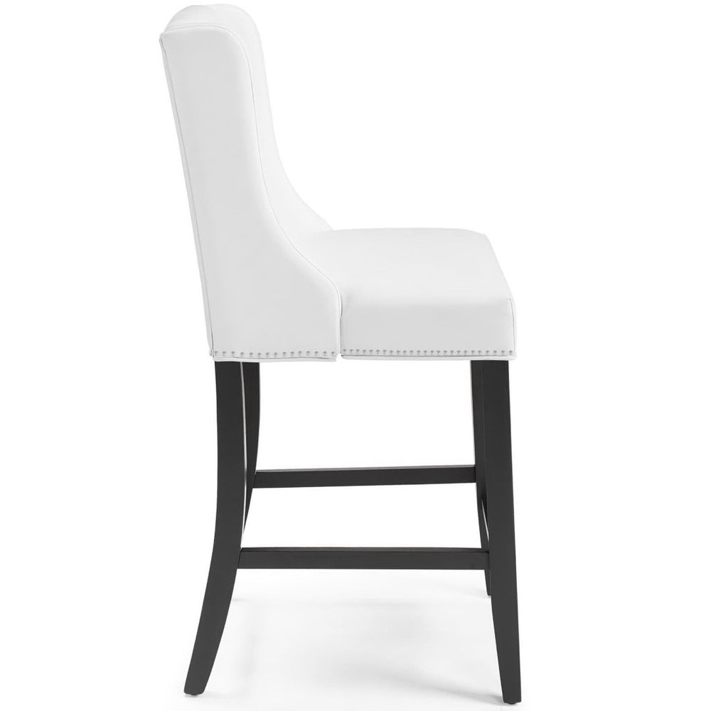 Modway Furniture Baron Faux Leather Counter Stool - Stylish Comfort, Durable Design, Perfect for Modern Kitchens & Bars EEI-3736-WHI