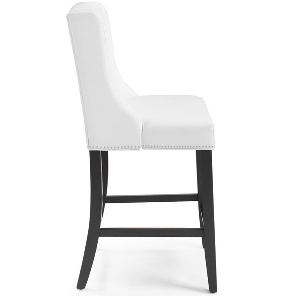 Modway Furniture Baron Faux Leather Counter Stool - Stylish Comfort, Durable Design, Perfect for Modern Kitchens & Bars EEI-3736-WHI