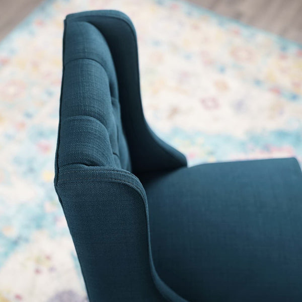 Modway Furniture Baronet Tufted Button Counter Stool - Luxurious Comfort, Durable Design for Modern Kitchen & Home Bar Azure EEI-3739-AZU