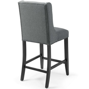 Modway Furniture Baronet Tufted Button Counter Stool - Luxurious Comfort, Durable Design for Modern Kitchen & Home Bar Gray EEI-3739-GRY