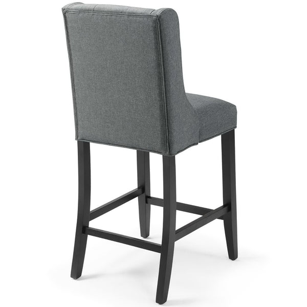 Modway Furniture Baronet Tufted Button Counter Stool - Luxurious Comfort, Durable Design for Modern Kitchen & Home Bar Gray EEI-3739-GRY