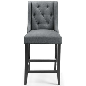 Modway Furniture Baronet Tufted Button Counter Stool - Luxurious Comfort, Durable Design for Modern Kitchen & Home Bar Gray EEI-3739-GRY