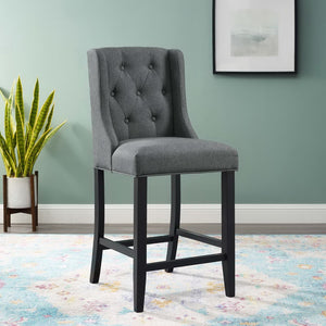 Modway Furniture Baronet Tufted Button Counter Stool - Luxurious Comfort, Durable Design for Modern Kitchen & Home Bar Gray EEI-3739-GRY