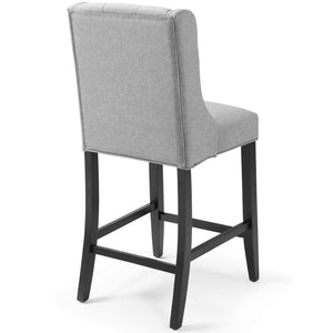 Modway Furniture Baronet Tufted Button Counter Stool - Luxurious Comfort, Durable Design for Modern Kitchen & Home Bar Light Gray EEI-3739-LGR