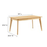 Modway Furniture Oracle 59" Rectangle Dining Table EEI-3747-OAK