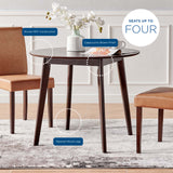 Modway Furniture Vision 35" Round Dining Table Cappuccino 35.5 x 35.5 x 29.5