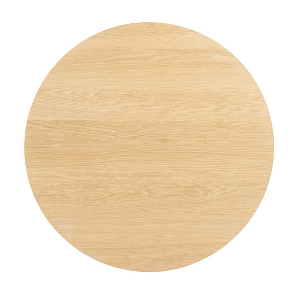 Modway Furniture Vision 35" Round Dining Table - Mid-Century Modern Oak Centerpiece for Compact Spaces & Style EEI-3749-OAK