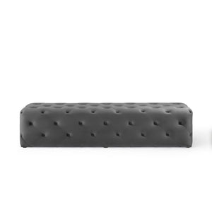 Modway Furniture Amour 72" Tufted Performance Velvet Bench – Elegant Gray Entryway Seating for Home & Style EEI-3772-GRY