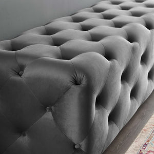 Modway Furniture Amour 72" Tufted Performance Velvet Bench – Elegant Gray Entryway Seating for Home & Style EEI-3772-GRY