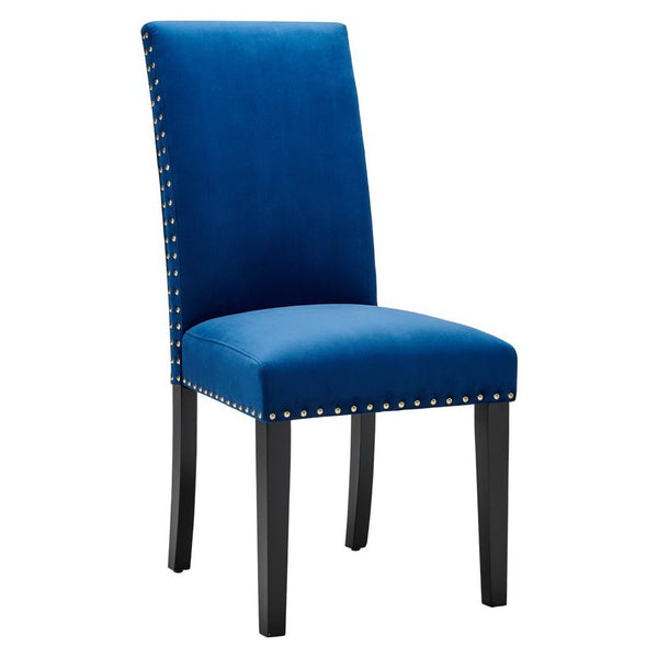 Modway Furniture Parcel Performance Velvet Dining Side Chairs Set of 2 – Stylish, Comfortable Seating for Any Space Navy EEI-3779-NAV