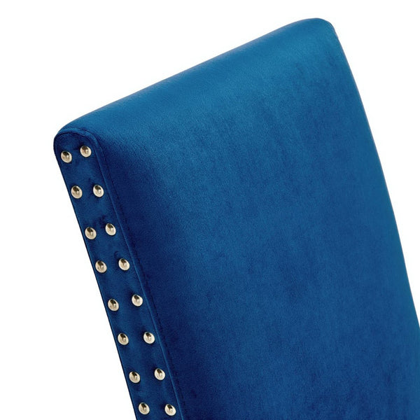 Modway Furniture Parcel Performance Velvet Dining Side Chairs Set of 2 – Stylish, Comfortable Seating for Any Space Navy EEI-3779-NAV