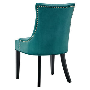Modway Furniture Regent Tufted Performance Velvet Dining Chairs Set of 2 - Luxurious Teal Accent for Any Space EEI-3780-TEA