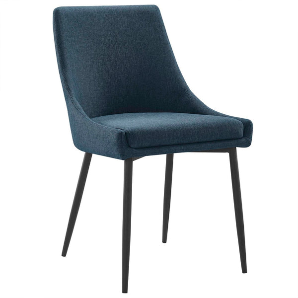 Modway Furniture Viscount Upholstered Dining Chairs Set of 2 - Vintage-Modern Design with Comfort & Style! EEI-3809-BLK-AZU