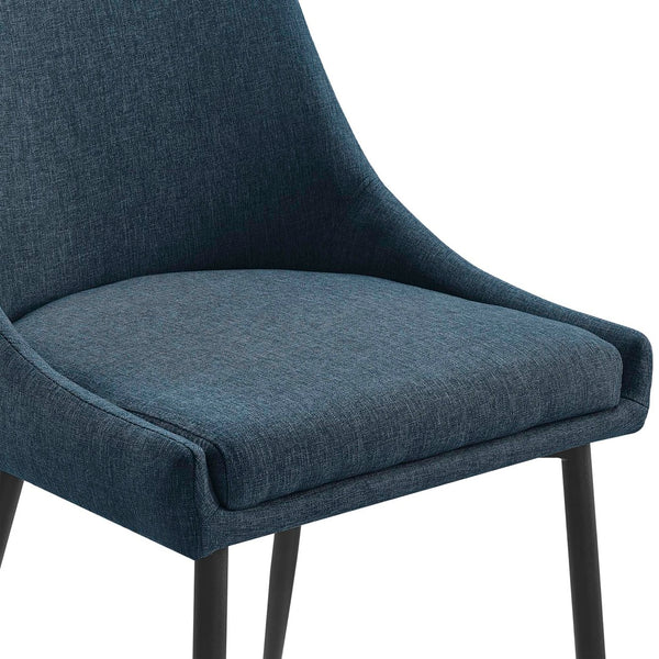 Modway Furniture Viscount Upholstered Dining Chairs Set of 2 - Vintage-Modern Design with Comfort & Style! EEI-3809-BLK-AZU