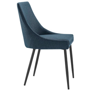Modway Furniture Viscount Upholstered Dining Chairs Set of 2 - Vintage-Modern Design with Comfort & Style! EEI-3809-BLK-AZU