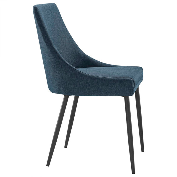 Modway Furniture Viscount Upholstered Dining Chairs Set of 2 - Vintage-Modern Design with Comfort & Style! EEI-3809-BLK-AZU