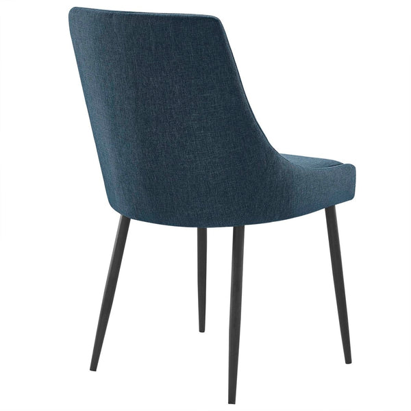 Modway Furniture Viscount Upholstered Dining Chairs Set of 2 - Vintage-Modern Design with Comfort & Style! EEI-3809-BLK-AZU