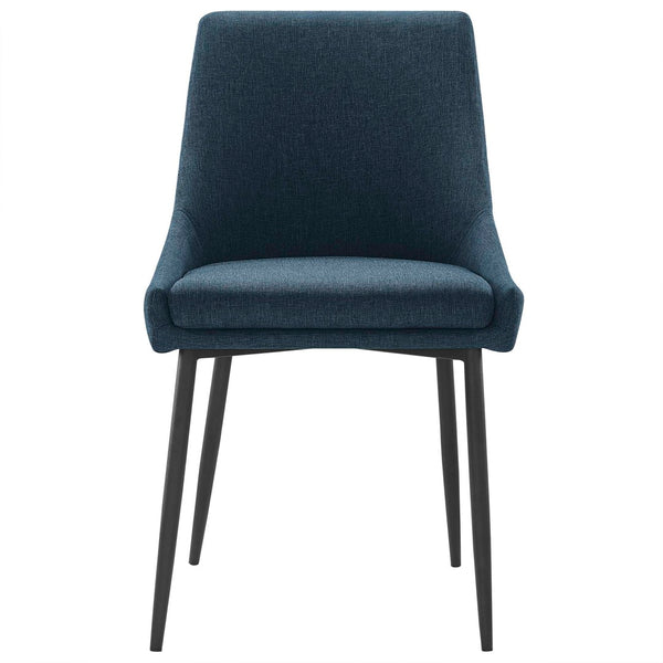 Modway Furniture Viscount Upholstered Dining Chairs Set of 2 - Vintage-Modern Design with Comfort & Style! EEI-3809-BLK-AZU