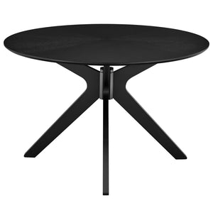 Modway Furniture Crossroads 47" Round Wood Dining Table - Modern Ash Finish, Stylish Centerpiece for Any Space Black EEI-3847-BLK
