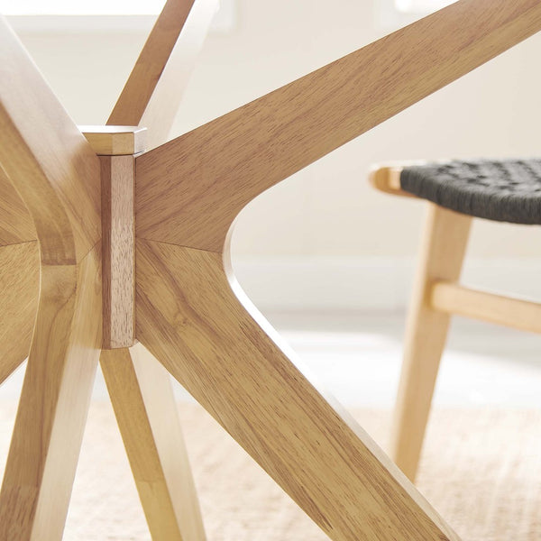 Modway Furniture Crossroads 47" Round Wood Dining Table - Modern Ash Finish, Stylish Centerpiece for Any Space Oak EEI-3847-OAK