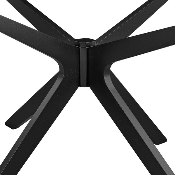 Modway Furniture Crossroads 63" Oval Wood Dining Table - Modern Design for Memorable Gatherings and Family Meals Black EEI-3848-BLK