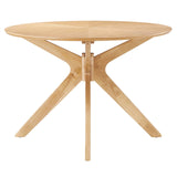 Modway Furniture Crossroads 63" Oval Wood Dining Table Oak 43.5 x 63 x 29