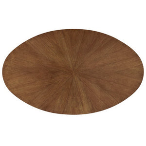 Modway Furniture Crossroads 71" Oval Wood Dining Table - Stylish Centerpiece for Modern Dining Spaces & Gatherings Walnut EEI-3849-WAL
