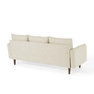 Modway Furniture Revive Upholstered Sectional Sofa with Built-In Ottoman for Modern Comfort and Versatile Layouts Beige EEI-3867-BEI