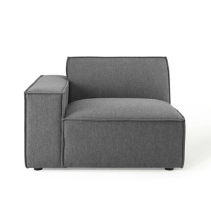 Modway Furniture Restore Upholstered Left-Arm Sectional Sofa Chair - Stylish Comfort for Modular Living Spaces Charcoal EEI-3869-CHA
