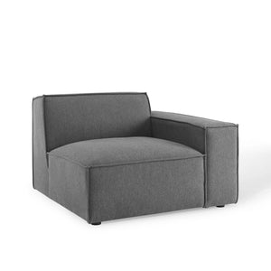 Modway Furniture Restore 2-Piece Sectional Sofa - Modern Upholstered Fabric for Stylish, Comfortable Living Room Design Charcoal EEI-4111-CHA
