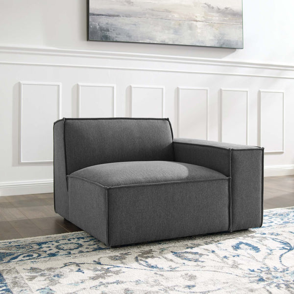 Modway Furniture Restore Right-Arm Sectional Sofa Chair by Modway - Modern Comfort with Durable Design for Any Space Charcoal EEI-3870-CHA