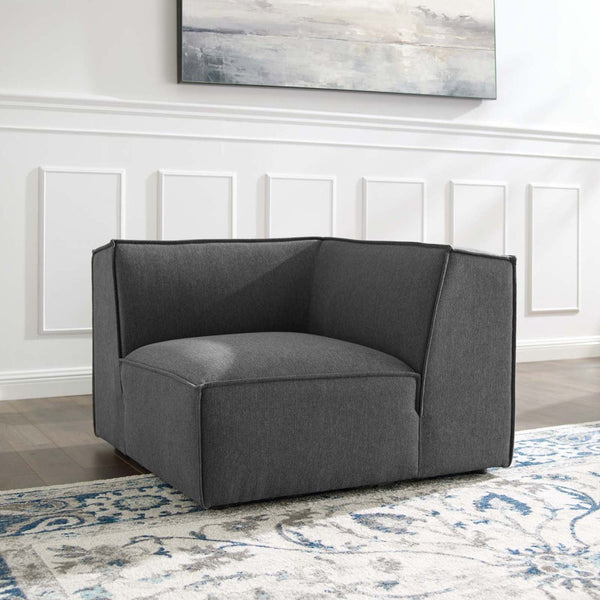 Modway Furniture Restore Modular Corner Chair by Modway - Charcoal Upholstery, Minimalist Design, Supreme Comfort EEI-3871-CHA
