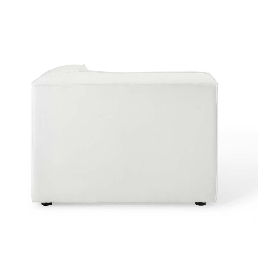 Modway Furniture Restore Modular Corner Chair with Pocket Coil Foam Seating and French Piping Detail EEI-3871-WHI