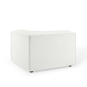Modway Furniture Restore Modular Corner Chair with Pocket Coil Foam Seating and French Piping Detail EEI-3871-WHI