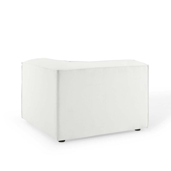 Modway Furniture Restore Modular Corner Chair with Pocket Coil Foam Seating and French Piping Detail EEI-3871-WHI
