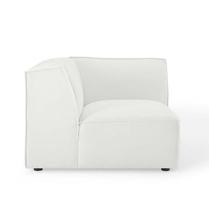 Modway Furniture Restore Modular Corner Chair with Pocket Coil Foam Seating and French Piping Detail EEI-3871-WHI