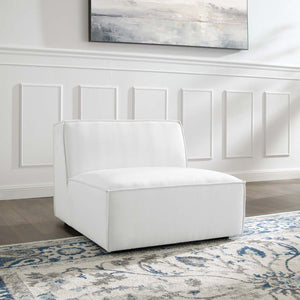Modway Furniture Restore Armless Chair by Modway - Stylish Modular Seating with Comfort and Versatile Design Choices White EEI-3872-WHI