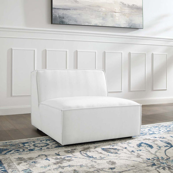 Modway Furniture Restore Armless Chair by Modway - Stylish Modular Seating with Comfort and Versatile Design Choices White EEI-3872-WHI
