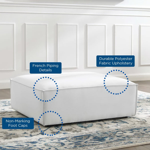 Modway Furniture Restore Ottoman - Versatile Centerpiece for Living Rooms with Plush Comfort and Modular Flexibility White EEI-3873-WHI