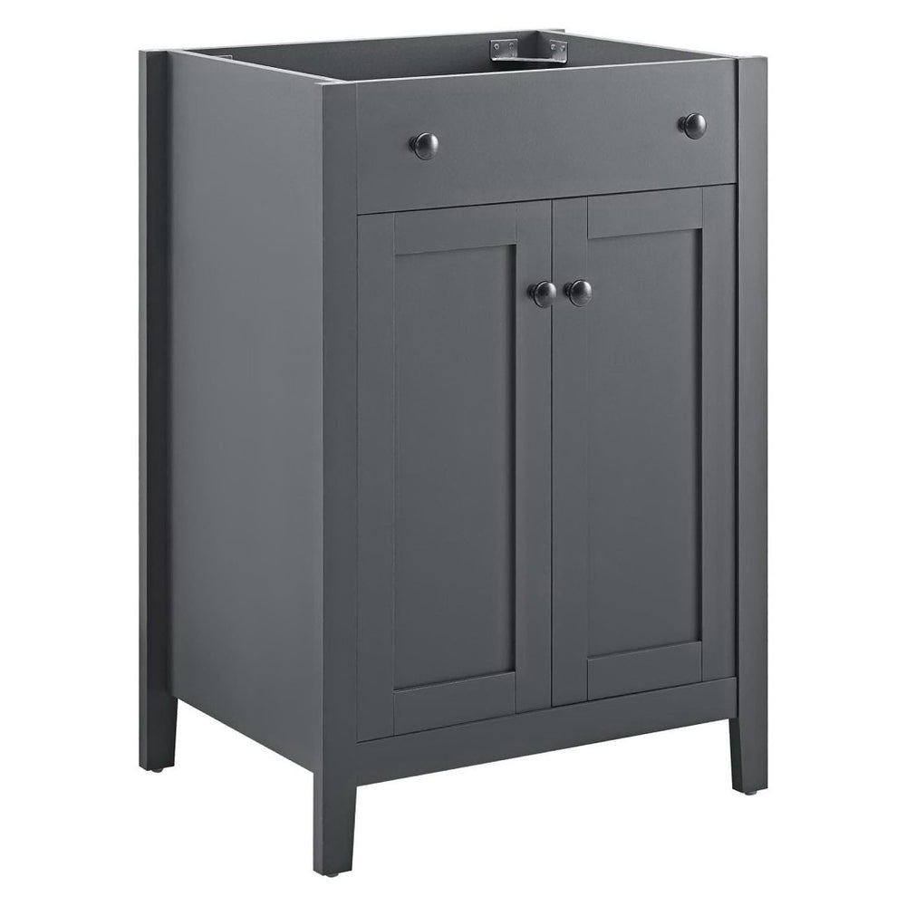 Modway Furniture Nantucket 24" Bathroom Vanity Cabinet - Modern Elegance with Soft-Close Doors and Smart Storage Solutions Gray EEI-3875-GRY