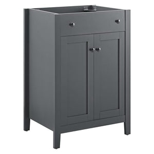 Modway Furniture Nantucket 24" Bathroom Vanity Cabinet - Modern Elegance with Soft-Close Doors and Smart Storage Solutions Gray EEI-3875-GRY