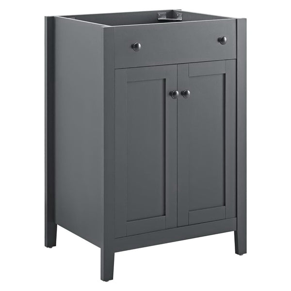 Modway Furniture Nantucket 24" Bathroom Vanity Cabinet - Modern Elegance with Soft-Close Doors and Smart Storage Solutions Gray EEI-3875-GRY