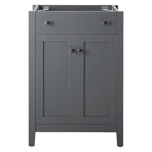 Modway Furniture Nantucket 24" Bathroom Vanity Cabinet - Modern Elegance with Soft-Close Doors and Smart Storage Solutions Gray EEI-3875-GRY