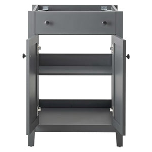 Modway Furniture Nantucket 24" Bathroom Vanity Cabinet - Modern Elegance with Soft-Close Doors and Smart Storage Solutions Gray EEI-3875-GRY