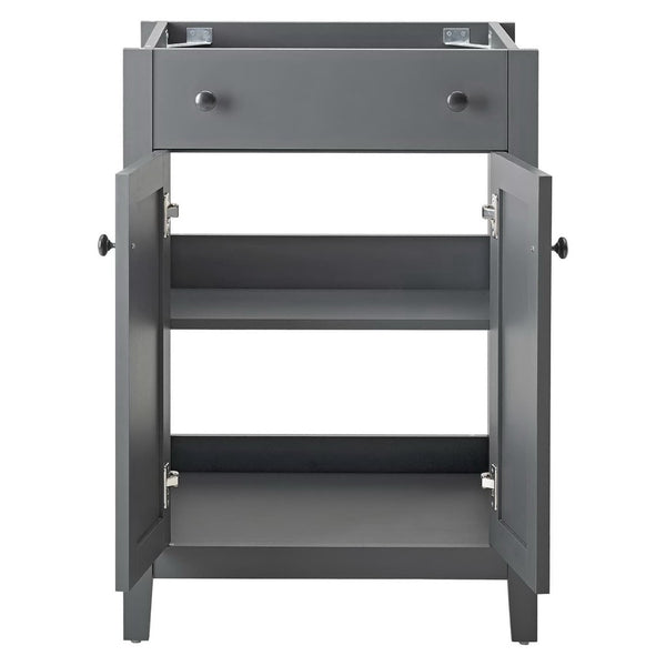 Modway Furniture Nantucket 24" Bathroom Vanity Cabinet - Modern Elegance with Soft-Close Doors and Smart Storage Solutions Gray EEI-3875-GRY