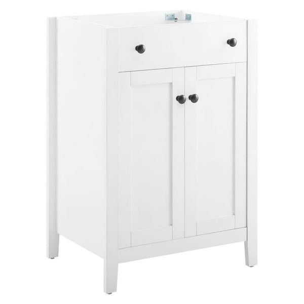 Modway Furniture Nantucket 24" Bathroom Vanity Cabinet - Modern Elegance with Soft-Close Doors and Smart Storage Solutions White EEI-3875-WHI