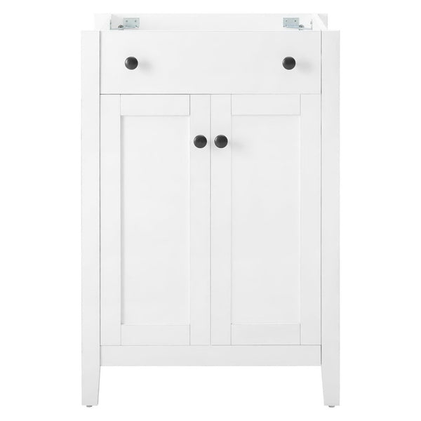 Modway Furniture Nantucket 24" Bathroom Vanity Cabinet - Modern Elegance with Soft-Close Doors and Smart Storage Solutions White EEI-3875-WHI