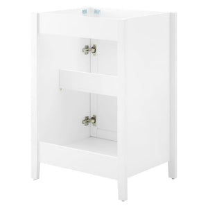 Modway Furniture Nantucket 24" Bathroom Vanity Cabinet - Modern Elegance with Soft-Close Doors and Smart Storage Solutions White EEI-3875-WHI