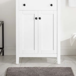 Modway Furniture Nantucket 24" Bathroom Vanity Cabinet - Modern Elegance with Soft-Close Doors and Smart Storage Solutions White EEI-3875-WHI