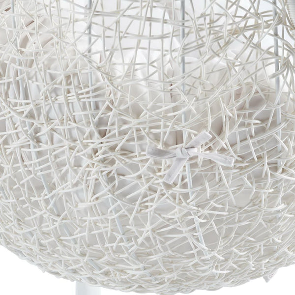 Modway Furniture Hide Outdoor Patio Swing Chair with Stand, Sunbrella® Cushion – Durable, Stylish All-Weather Design White White EEI-3929-WHI-WHI